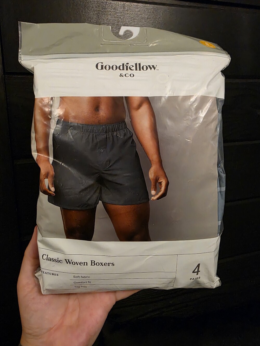 Goodfellow & Co Men's Classic Woven Boxers - Black Size S